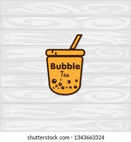 bubble tea logo icon graphic template