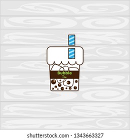 bubble tea logo icon graphic template