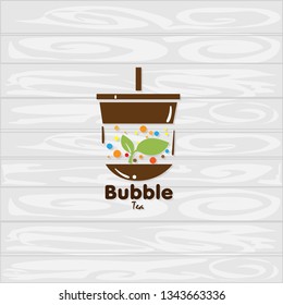 bubble tea logo icon graphic template