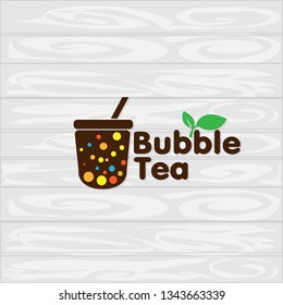 bubble tea logo icon graphic template