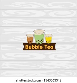 bubble tea logo icon graphic template