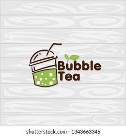 bubble tea logo icon graphic template