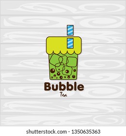 bubble tea logo icon graphic template