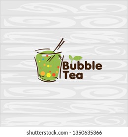 bubble tea logo icon graphic template