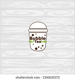 bubble tea logo icon graphic template