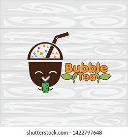 bubble tea logo icon graphic template