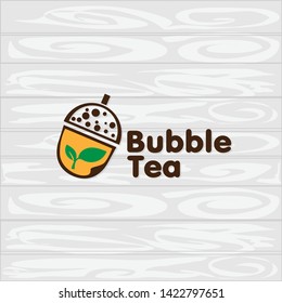 bubble tea logo icon graphic template