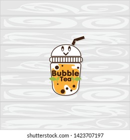 bubble tea logo icon graphic template