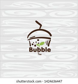 bubble tea logo icon graphic template