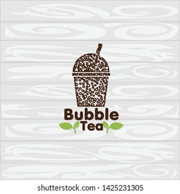 bubble tea logo icon graphic template