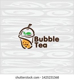 bubble tea logo icon graphic template