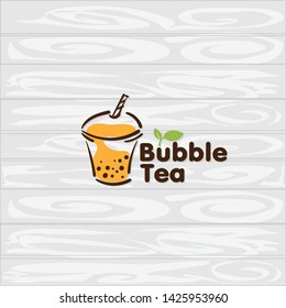 bubble tea logo icon graphic template