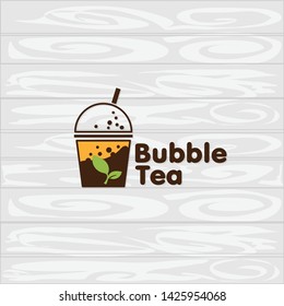 bubble tea logo icon graphic template