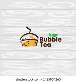 bubble tea logo icon graphic template