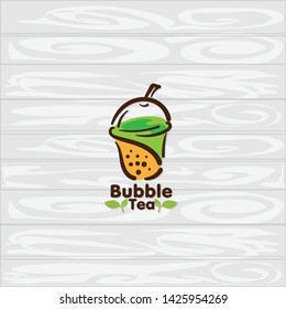 bubble tea logo icon graphic template