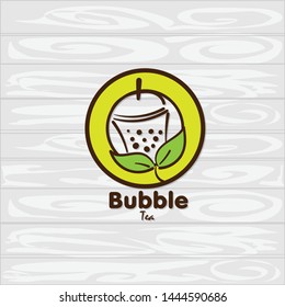 bubble tea logo icon graphic template