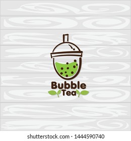 bubble tea logo icon graphic template