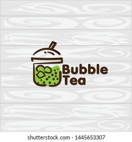 bubble tea logo icon graphic template