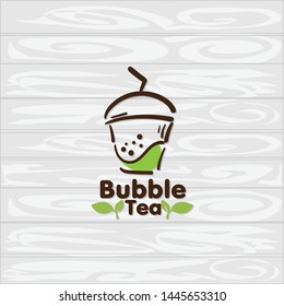 bubble tea logo icon graphic template
