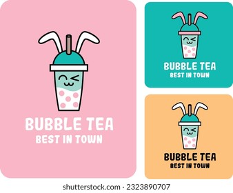 Bubble Tea Logo - Logo Tamplate