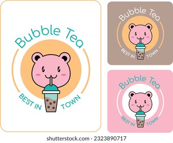 Bubble Tea Logo - Logo Tamplate