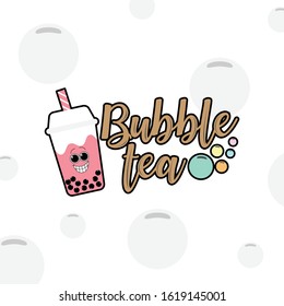bubble tea logo for website decoration or marketing. vector, illustration.