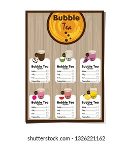 bubble tea menu graphic template