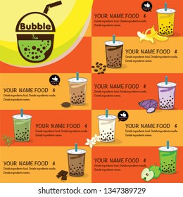 bubble tea menu graphic template