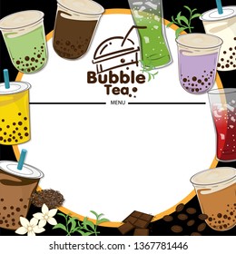 Bubble Tea Menu Graphic Template