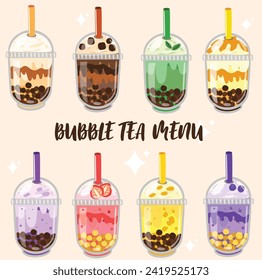 bubble tea  milk tea Boba  drinks menu 	
