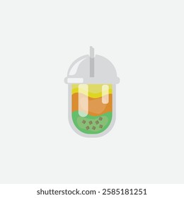 Bubble Tea Minimalist Illustration vector