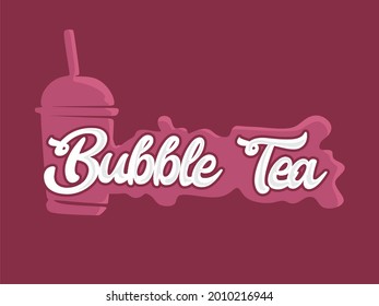 Bubble Tea on a pink background