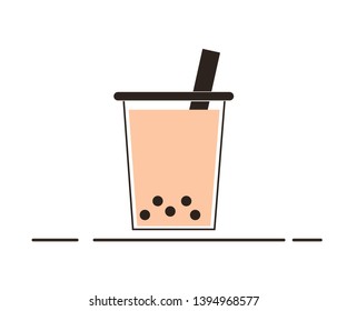 bubble tea on white background