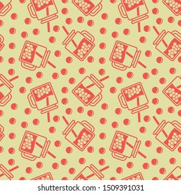 Bubble tea seamless pattern. Vector illustration