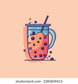 bubble tea simple modern logo