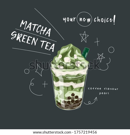 Bubble tea Special Promotions design, Pearl milk tea , Yummy drinks, coffees and soft drinks with logo and doodle style advertisement banner. Vector illustration.