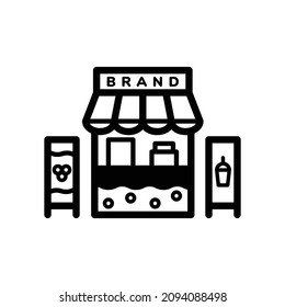 Bubble tea store, Vector, Icon, Illustration.