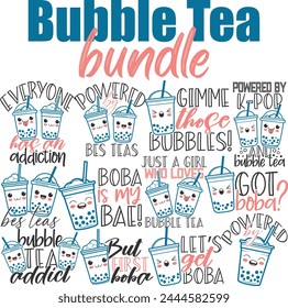 Bubble Tea Vector Designs Bundle