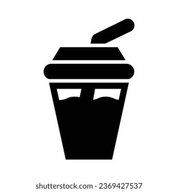 Bubble Tea Vector Glyph Icon For Personal And Commercial Use.
