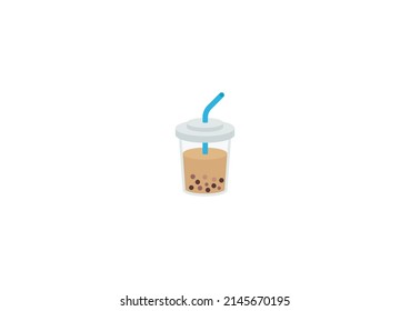 Bubble tea Vector Isolated Emoticon. Bubble tea Icon