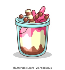 Bubble tea vector  sticker cartoon. hand draw illustration art