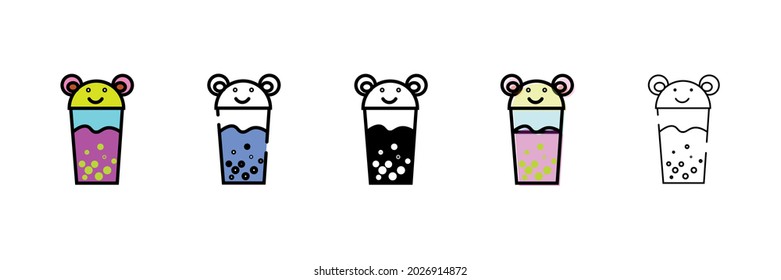 Bubble Tea vector type icon