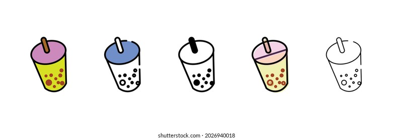 Bubble Tea vector type icon