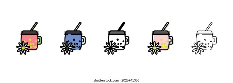 bubble tea vector type icon