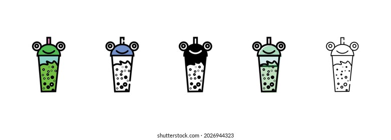 bubble tea vector type icon