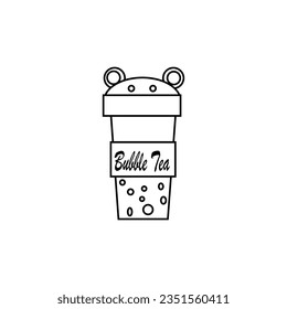 bubble tea vector type icon