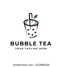 Bubble Tea Vintage Logo Design for You