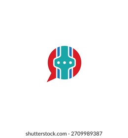 Logo-Design für Blasentelefon-Unterstützung.