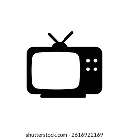 Bubble Television Frame Black Icon 1990s Fill