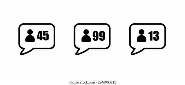 Plantillas de burbujas. Ilustración de burbuja de notificaciones en blanco y negro. Vector de material.